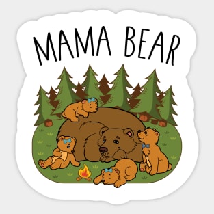 Mama Bear & Cubs Sticker